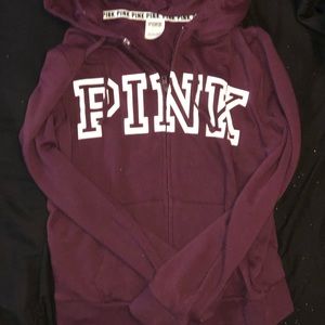 Maroon VS PINK zip up hoodie